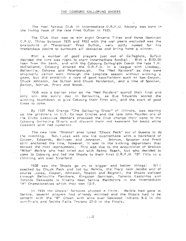 1935-53 Galloping Ghosts history by Paul Currelly