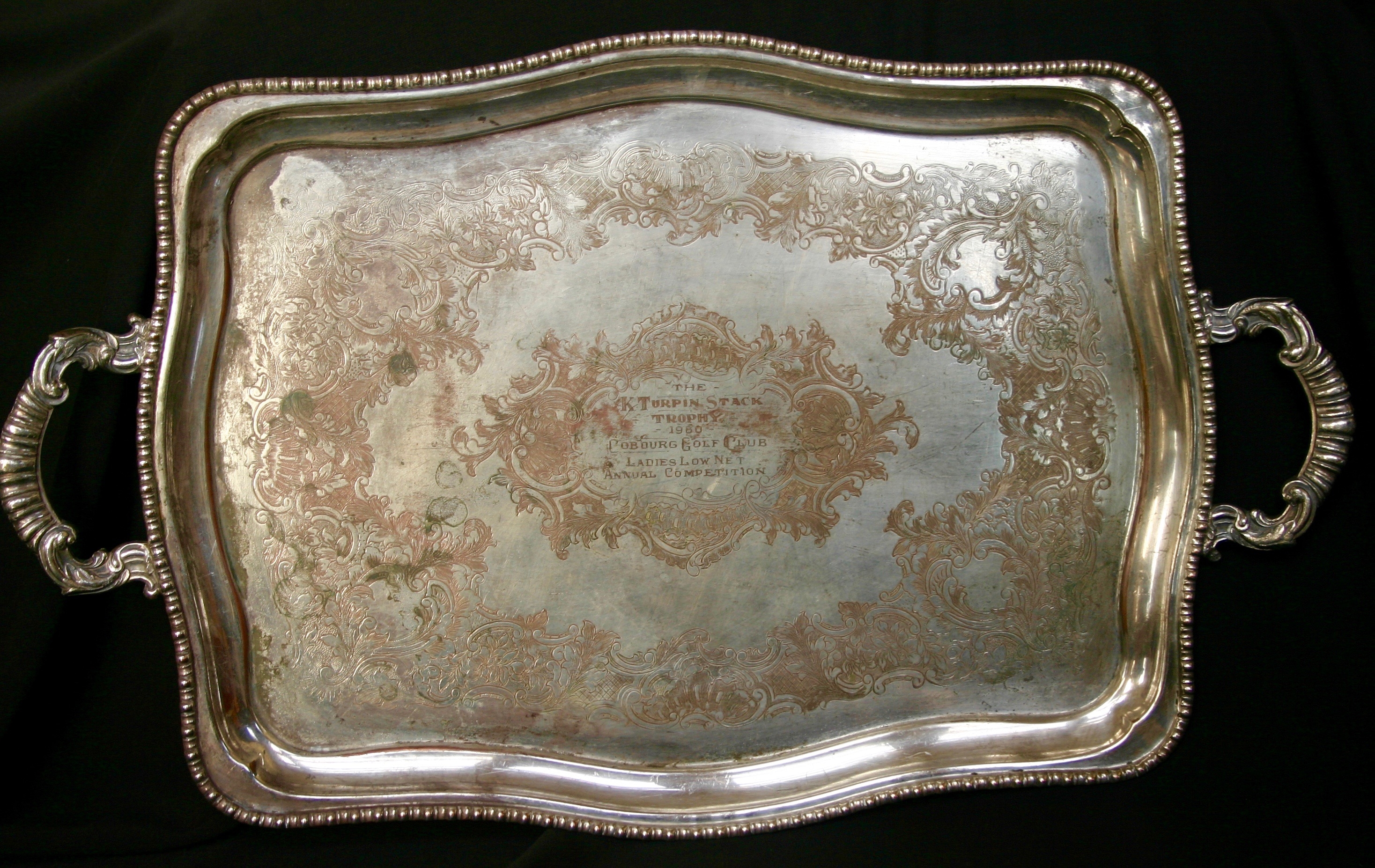 1961-73 golf silver tray-Ladies Low Net Champion