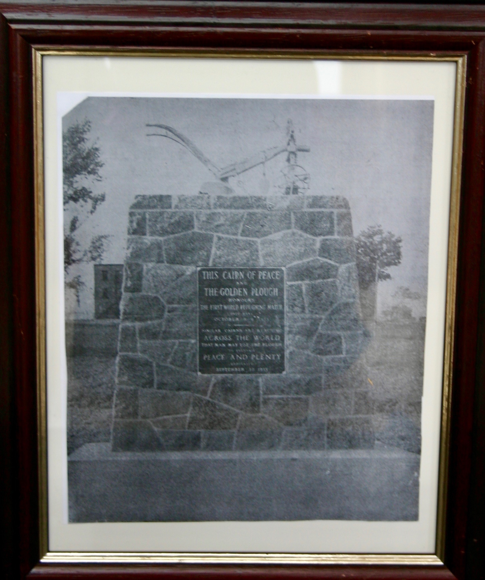 1953 Plowing Match "The Cairn of Peace" photo