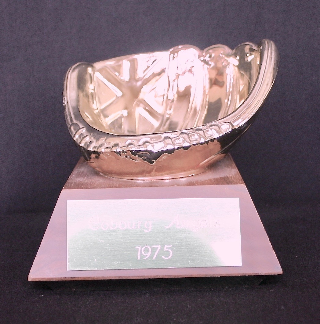 1975 Cobourg Angels softball trophy