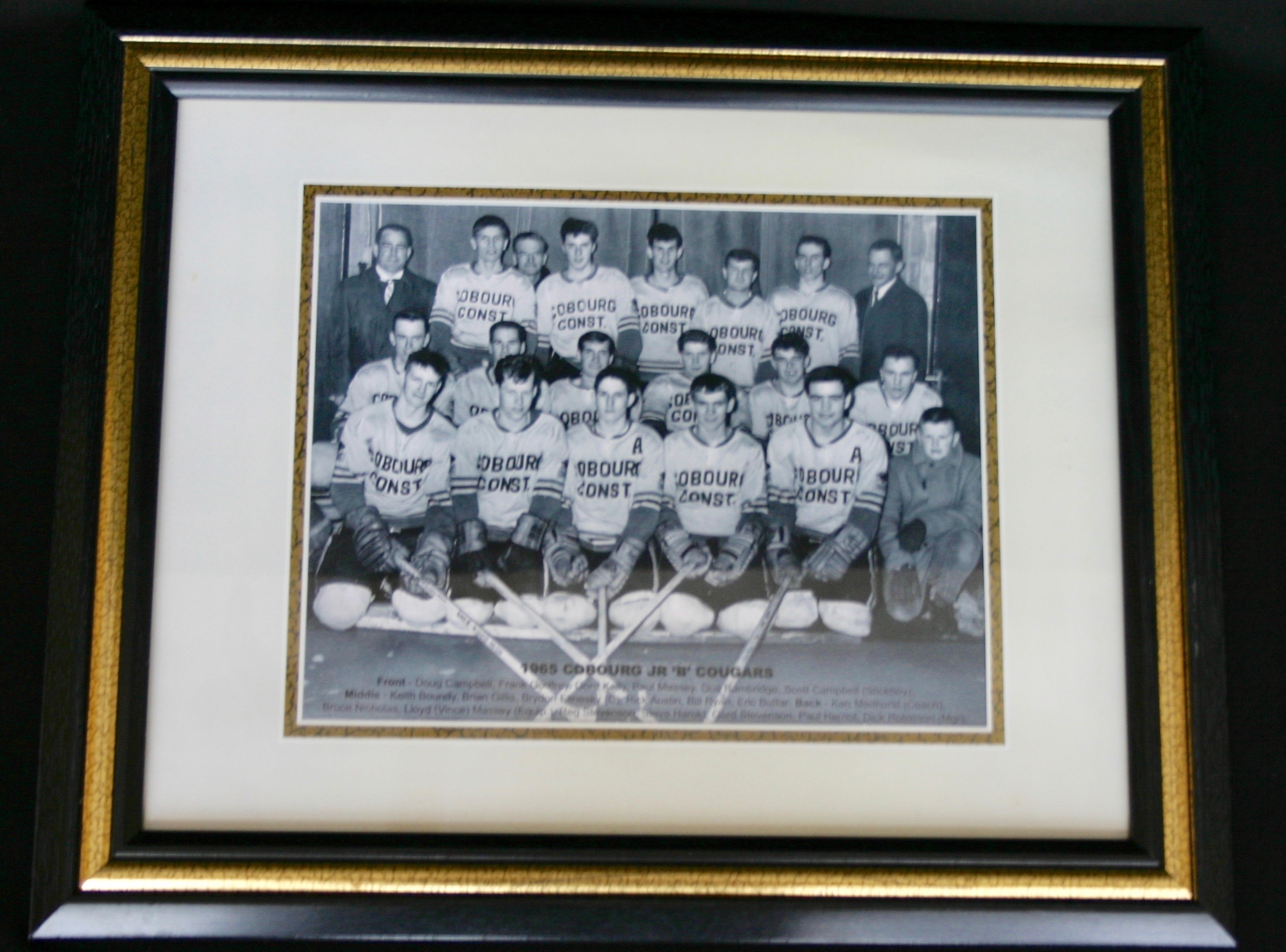 1964-65 Cobourg Construction Cougars team photo