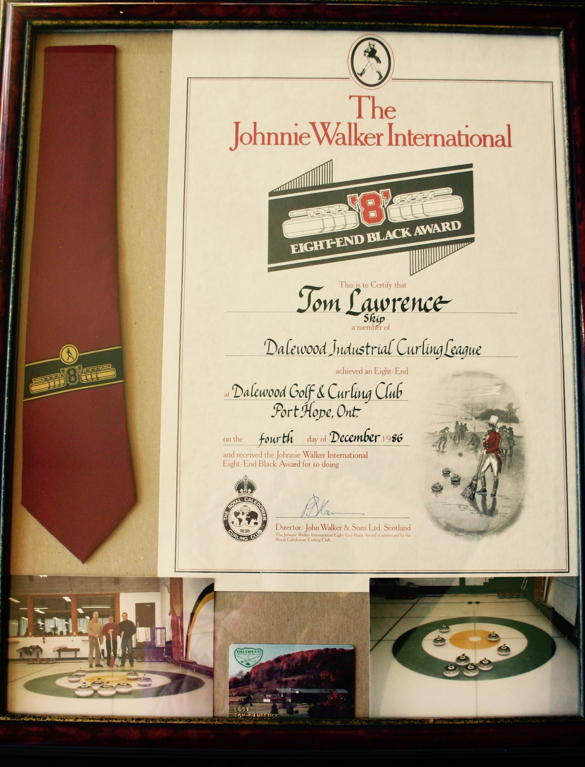 1986 Dalewood Curling Club 8-ender award winners