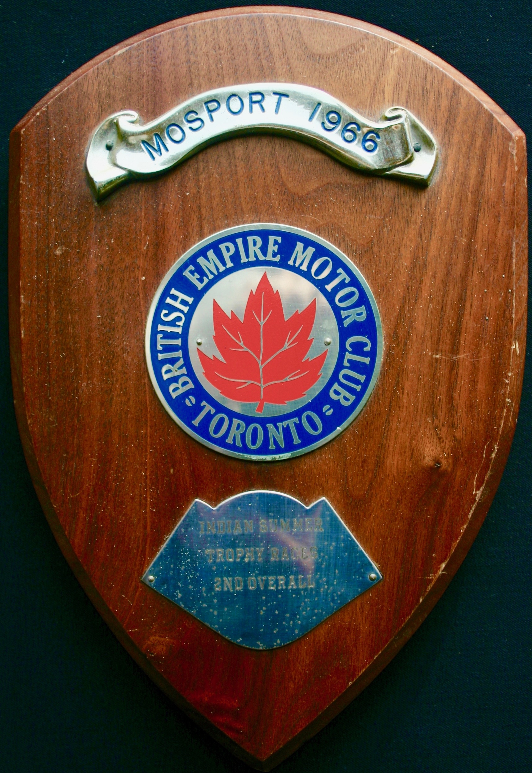 1966 John Fox plaque 2nd overall motorcycle races