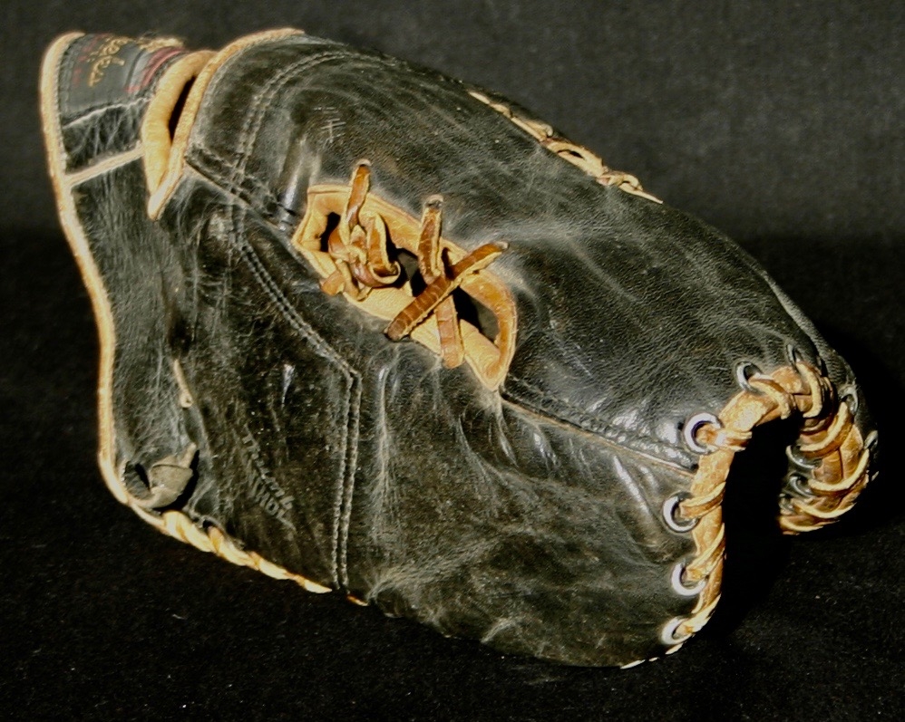 1965 leather Cooper-Weeks trapper baseball glove