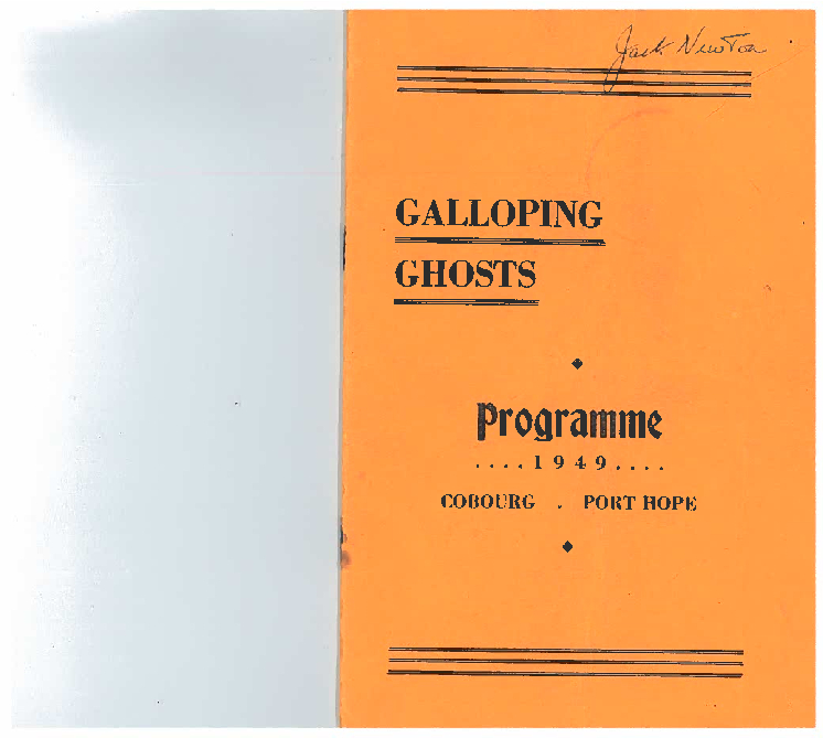 1949 Galloping Ghosts vs Trenton game program