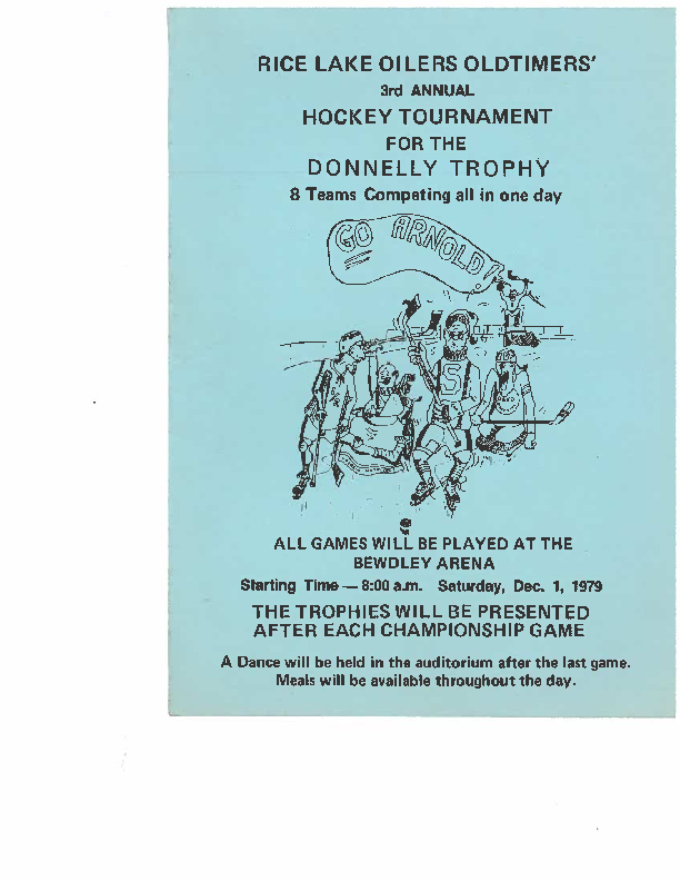 1979 program-Rice Lake Oilers Hockey tournament