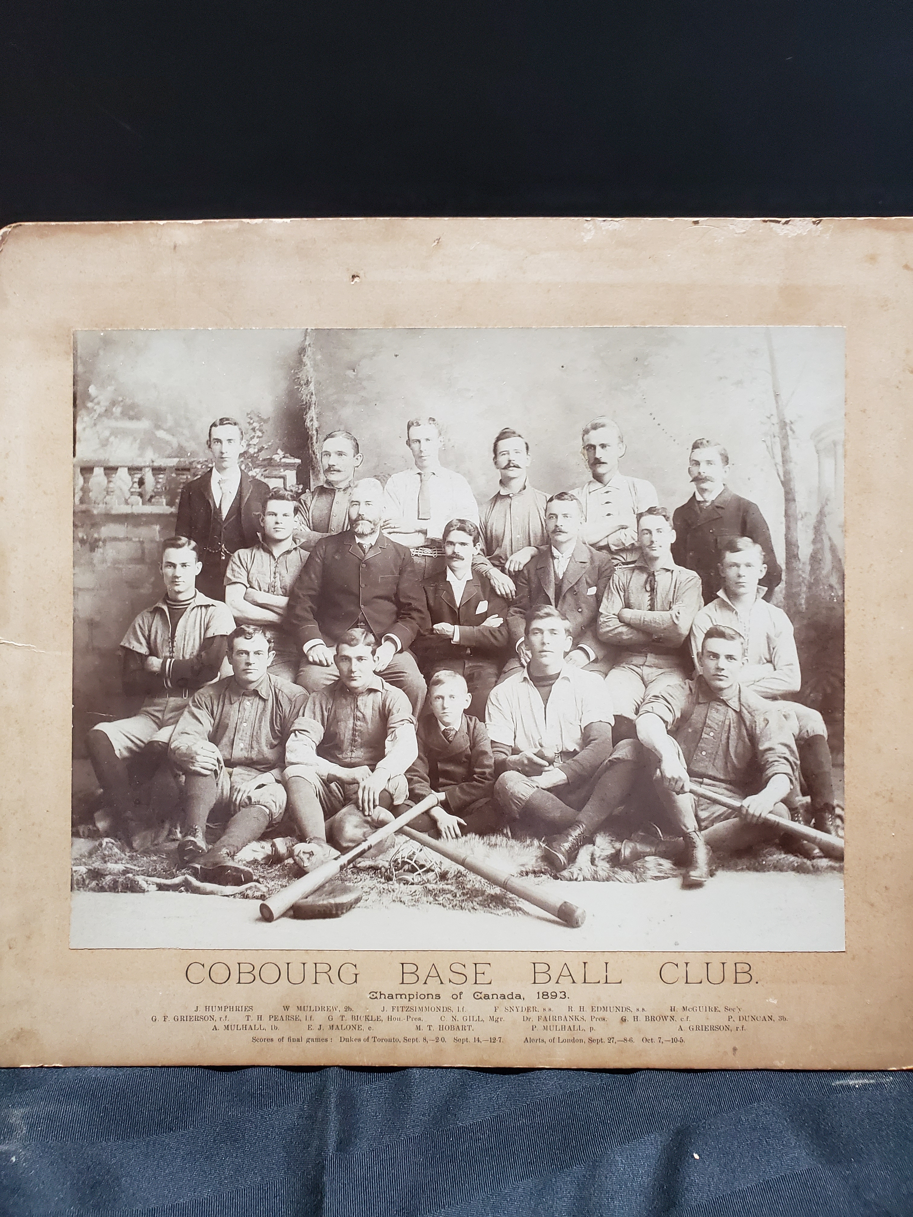 1893 Cobourg Baseball Club photo