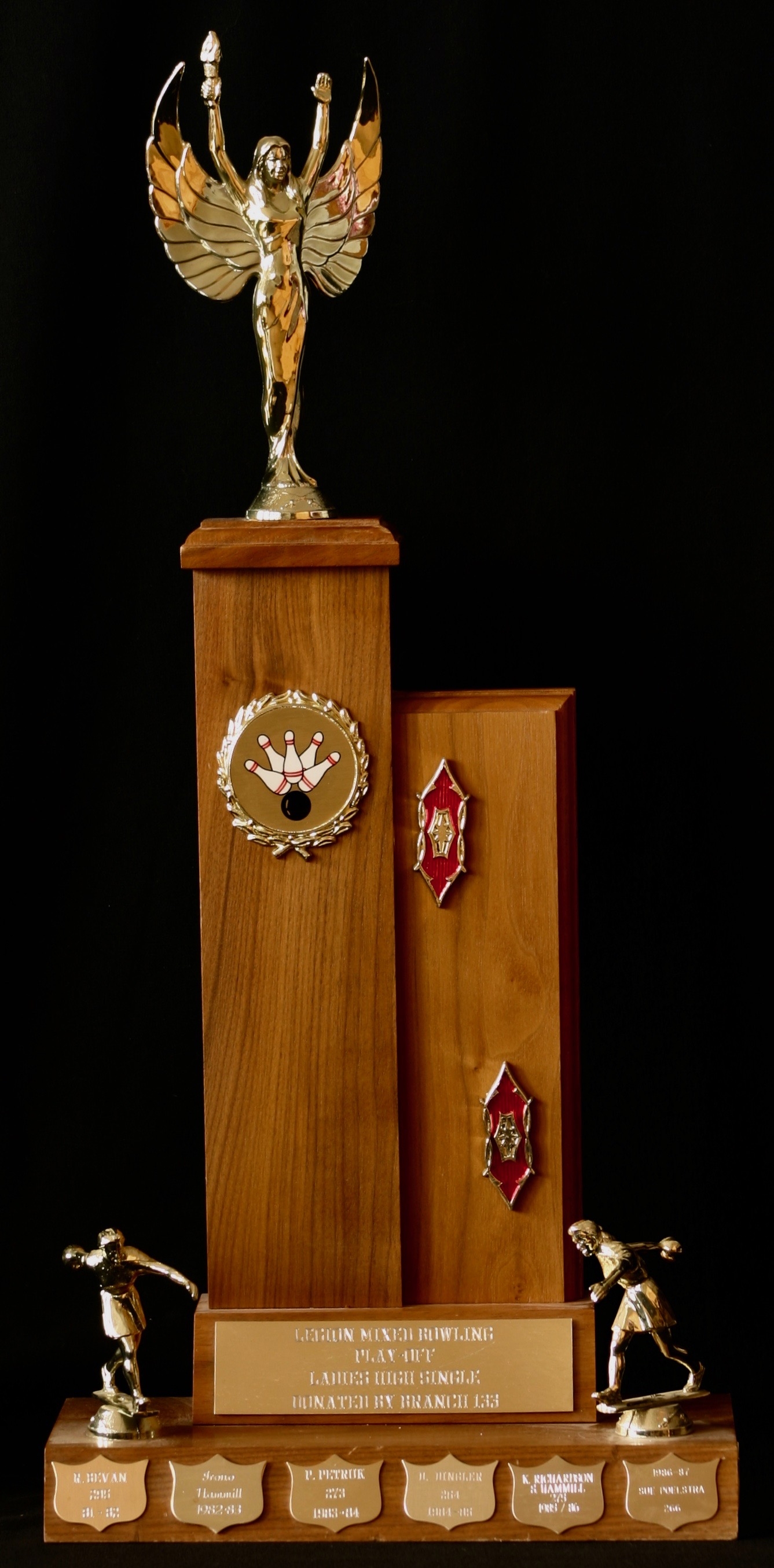 1981-1988 Cobourg Legion Mixed Bowling trophy