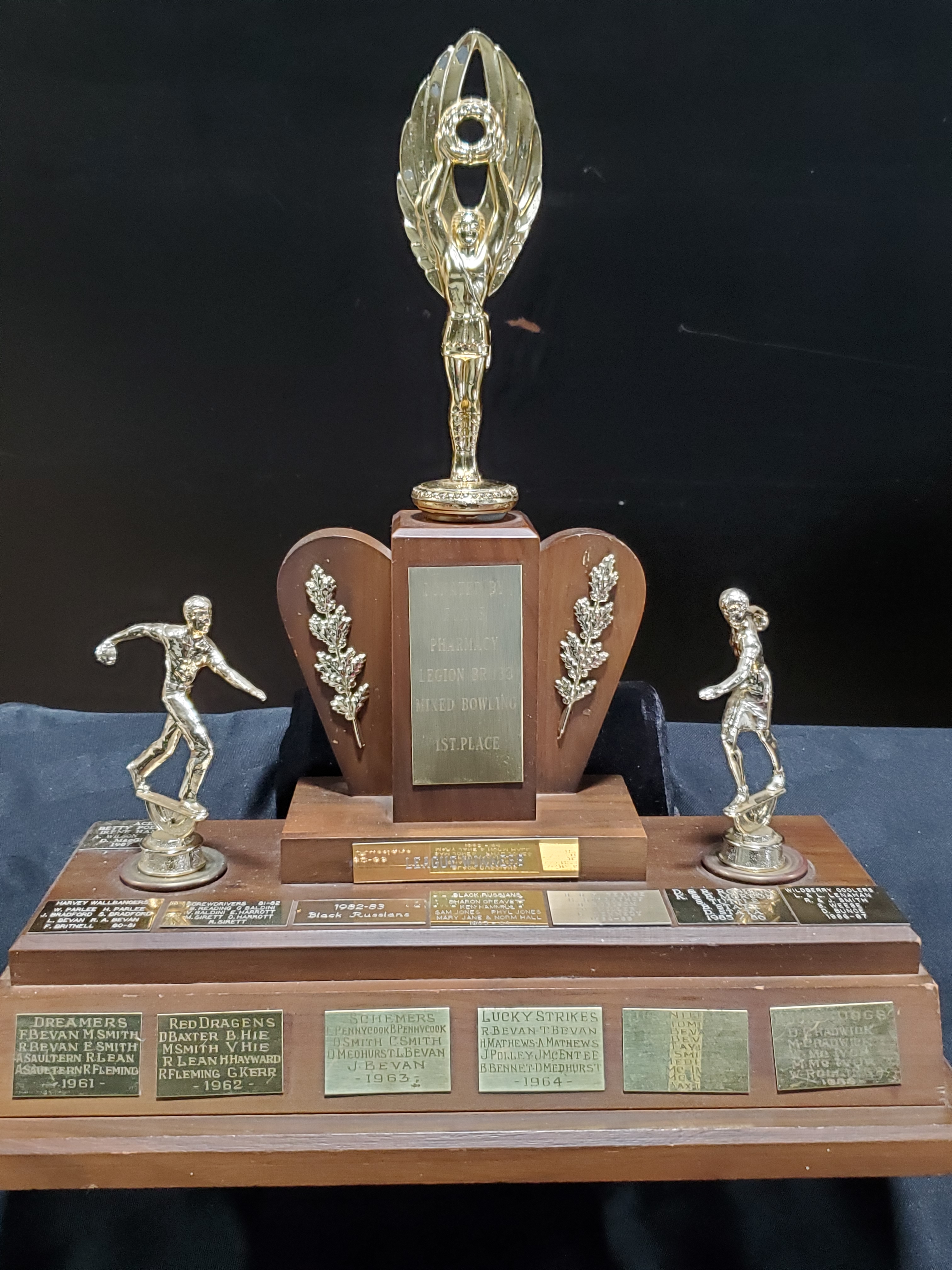 1961-1988 Cobourg Legion Mixed Bowling trophy
