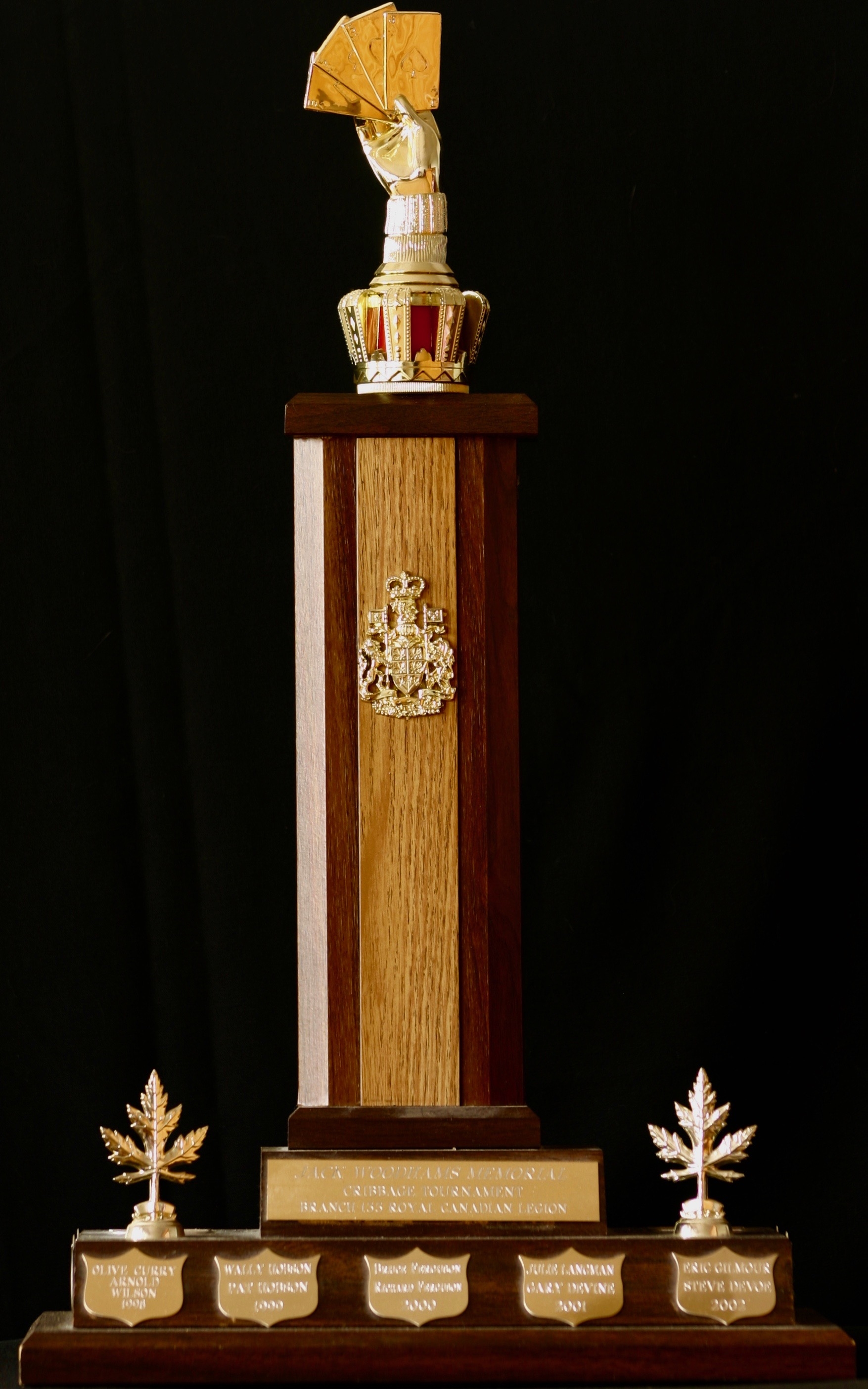 1987-2007 Cobourg Legion Cribbage trophy