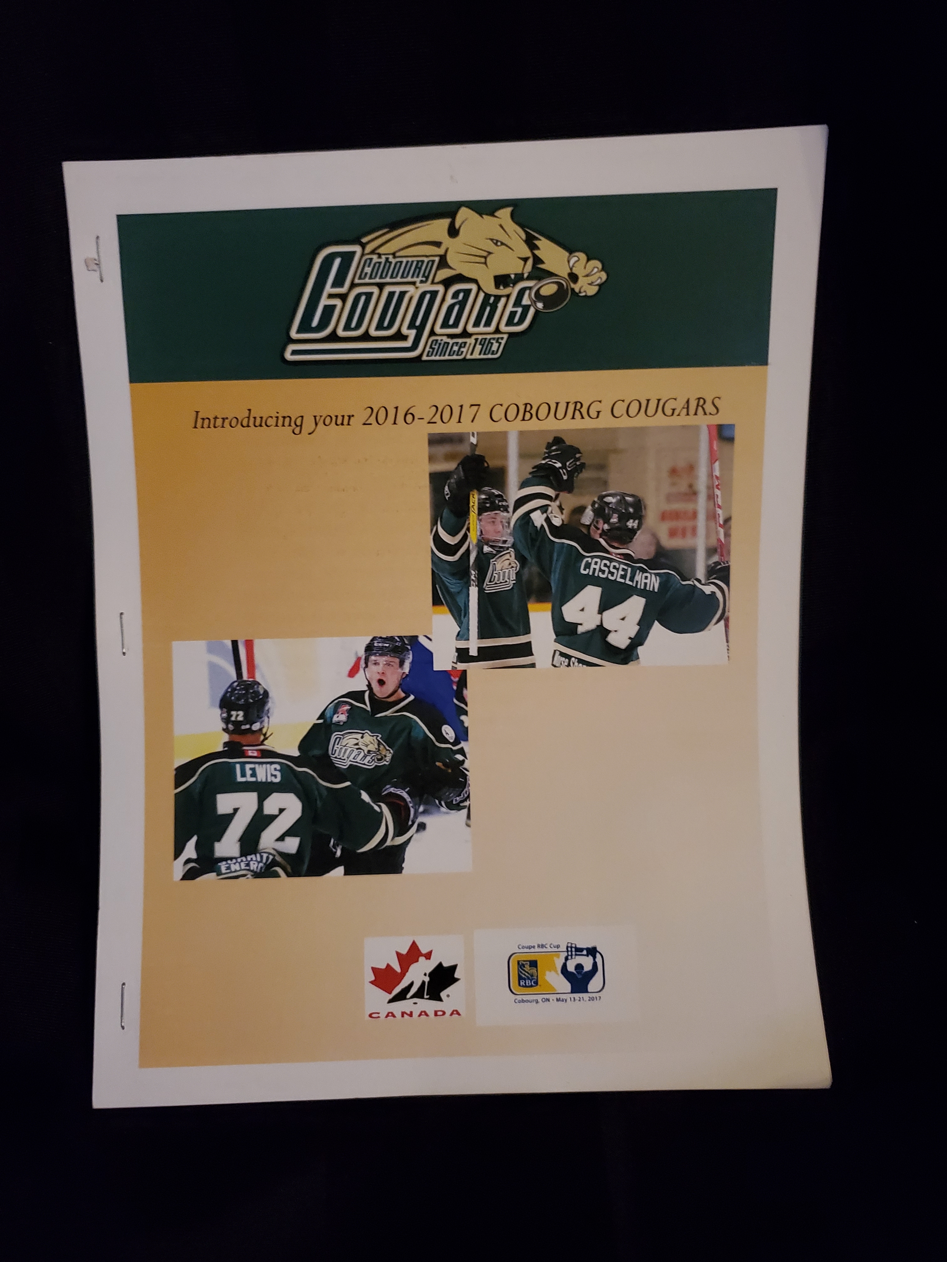 2016-17 Cobourg Cougar introductory booklet