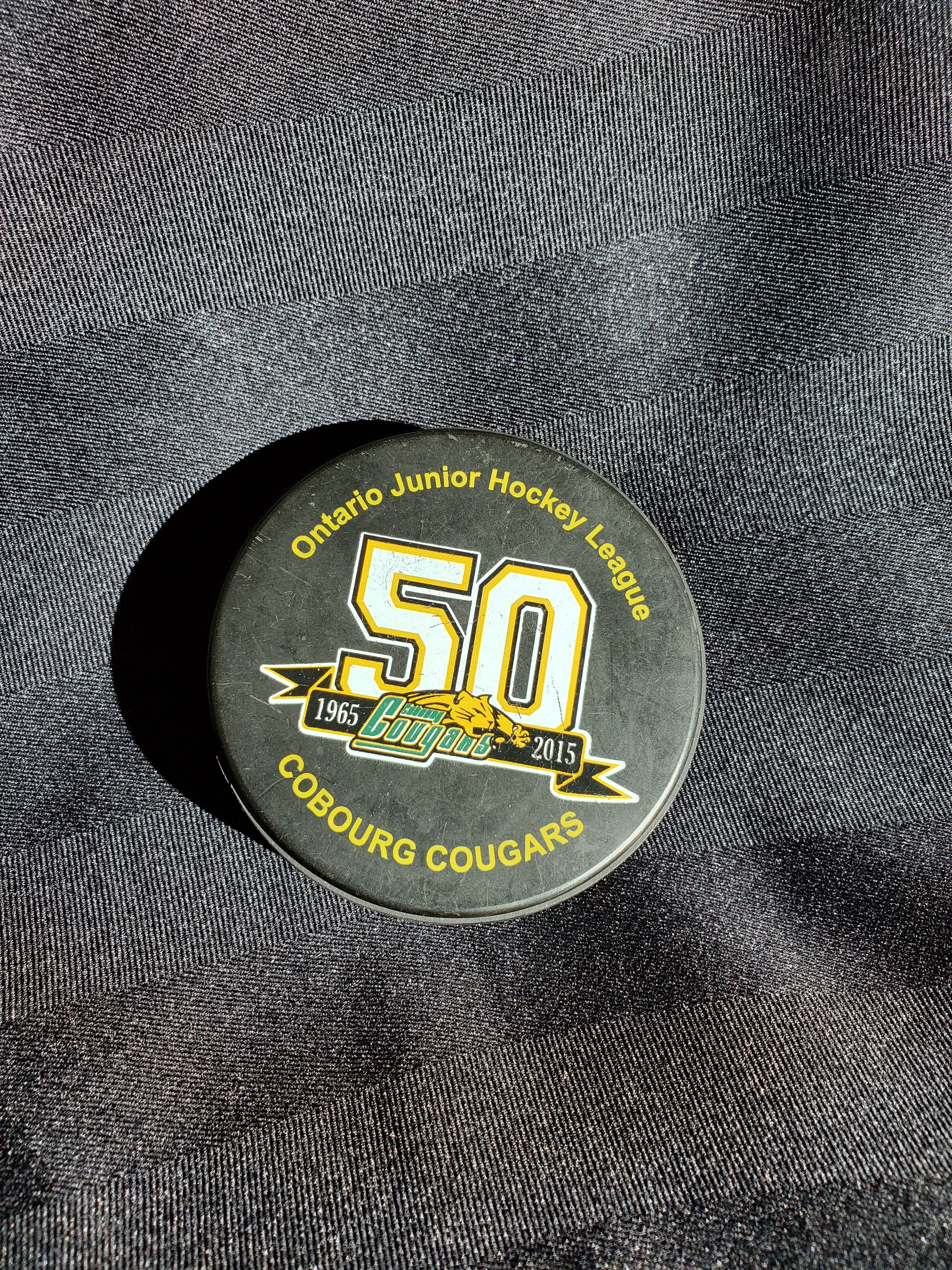 2015 Cobourg Cougar game puck