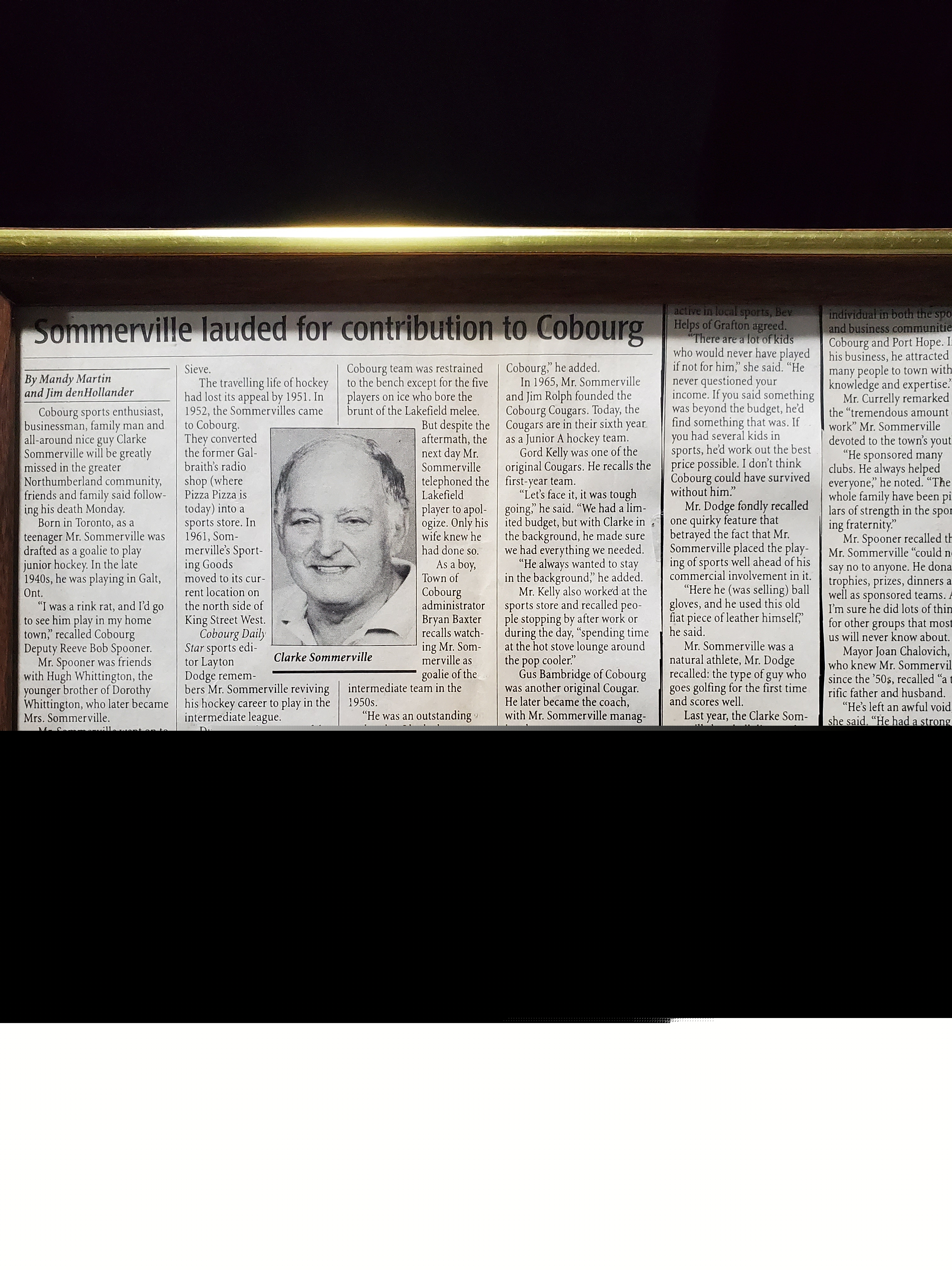 1997 Clarke Sommerville obituary tribute