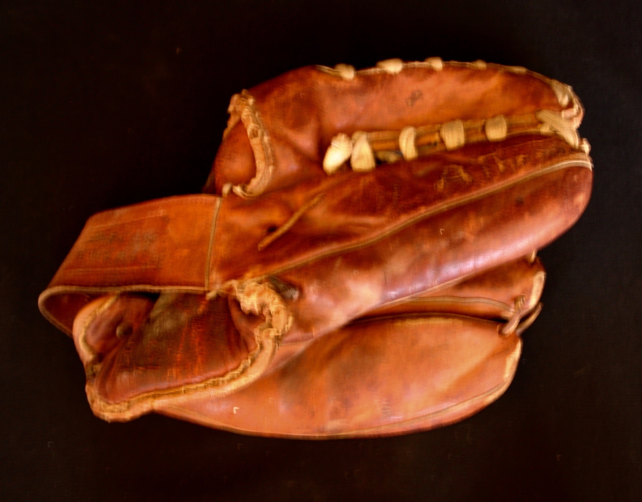 1953 left hand fast pitch leather softball glove Cobourg and District