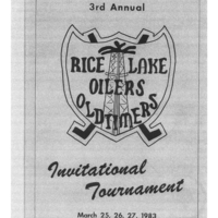 1983 program-Rice Lake Oilers Oldtimers tourney