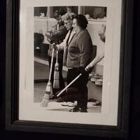 1970s 3 lady curlers photo Dalewood Curling Club