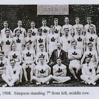 1908 Fred Simpson photo w-Canadian Olympic team