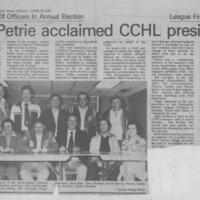 1979 Ken Petrie elected President of CCHL 79-80