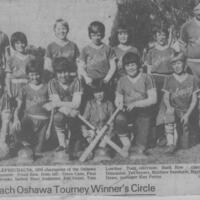 1979 Ken Petrie-Sommerville Leprechauns-win Oshawa Tyke Baseball Tourney