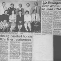 1983 Cobourg Baseball Association annual meeting & awards