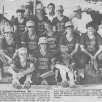 1986 Ken Petrie managed Cobourg Legion PeeWee Dodgers
