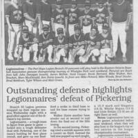 1992 Ken Petrie-Port Hope Legion PeeWees to host EOBA
