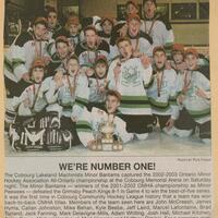 2003 Lakeland Machinists win All-Ontario Minor Bantam