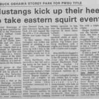 1972 M Matthews & Sinclair Mustangs qualify for Prov Finals