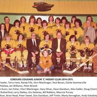 1974-75 Cobourg Cougars hockey team photo- junior C