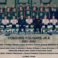 2004 Cobourg Cougars hockey team photo- Junior A