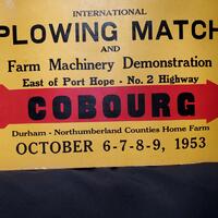 1953 International Plowing Match directional sign