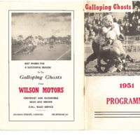 1951 Galloping Ghosts program vs Oshawa