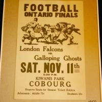 1950 Galloping Ghosts game poster vs London