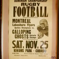 1950 poster Galloping Ghosts vs Montreal Flyers