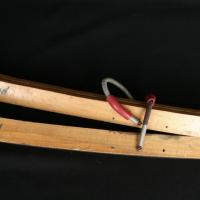 1950 hockey wooden skate guards rubber bottom