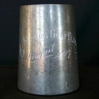 1907 pewter beer stein presented by Cobourg Golf