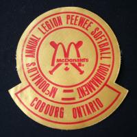 Cobourg Legion softball crest PeeWee Tournament