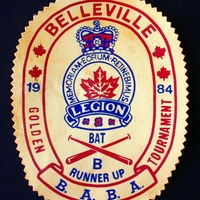 1984 Cobourg Baseball crest Belleville Tourney