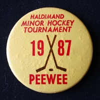 1987 CCHL Haldimand PeeWee tourney button