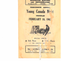 1965 CCHL Young Canada Night program