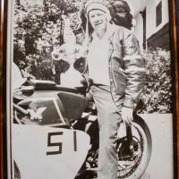 1966 John Fox photo on his winning motorcycle #51