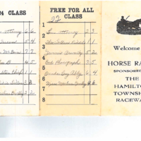 1960 Grasshopper Flats horse race program
