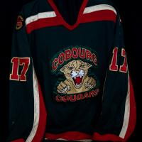 2005 Cobourg Cougars green game jersey #17