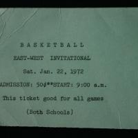 1972 CDCI East-West basketball admission card
