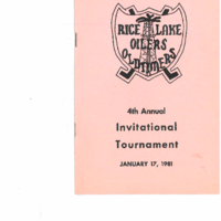1981 program-Rice Lake Oilers Hockey tournament
