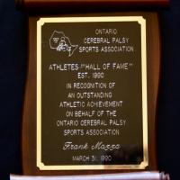1990 Frank Mazza trophy Cerebral Palsy Hall of Fame
