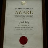 1984 Frank Mazza achievement award Ontario