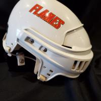 1999 Calgary Flames helmet worn by Steve Smith