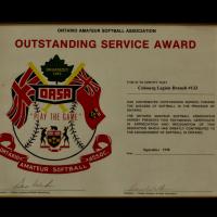 1998 Cobourg Legion OASA Service Award