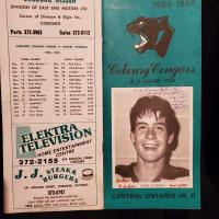 1984 Cobourg Cougar program vs Bowmanville